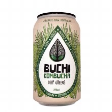 buchi deep greens kombucha can 375ml